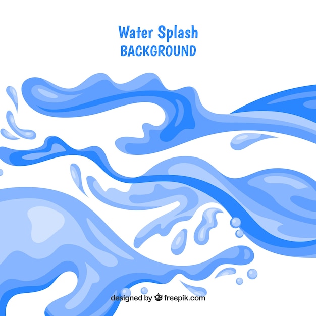 Water splash background in flat style