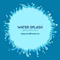 Free vector water splash background in flat style