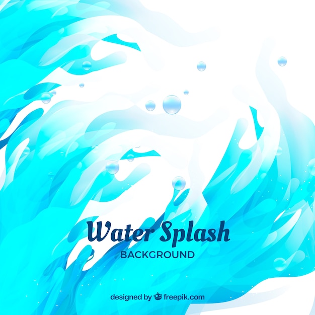 Free vector water splash background in flat style