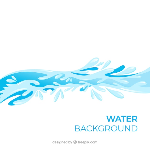 Water splash background in flat style