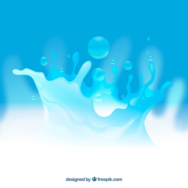 Water splash background in realistic style