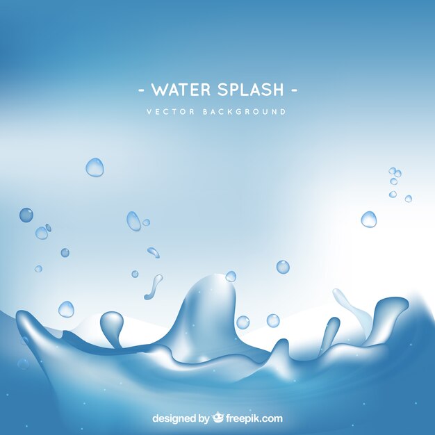 Water splash background in realistic style