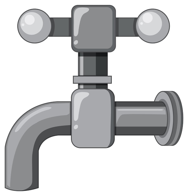 Free Vector | Water tap isolated on white background