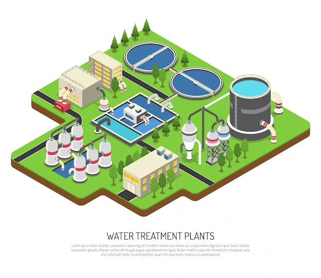 Free vector water treatment plants