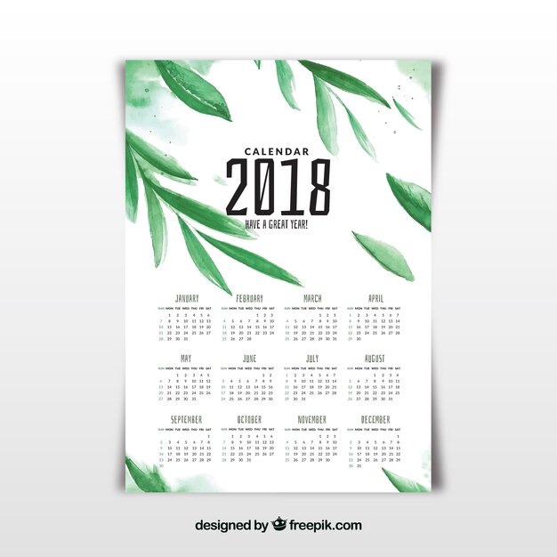 Акварель 2018 календарь