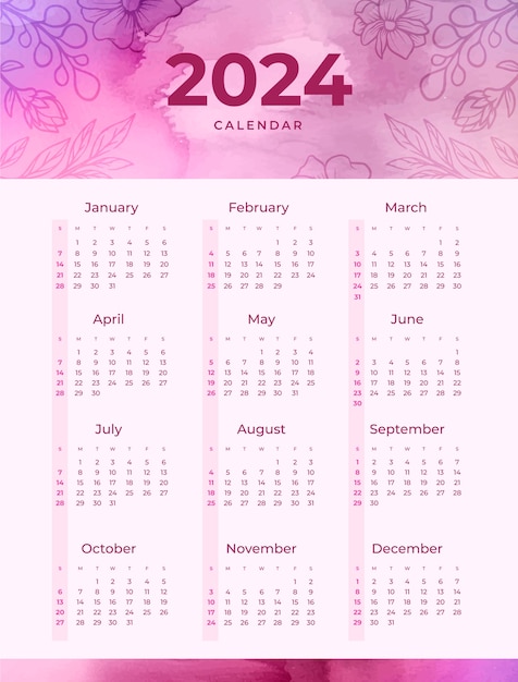 Calendario 2024 Images - Free Download on Freepik