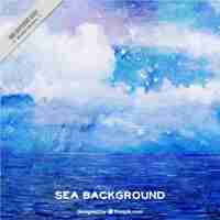 Free vector watercolor abstract background of sea