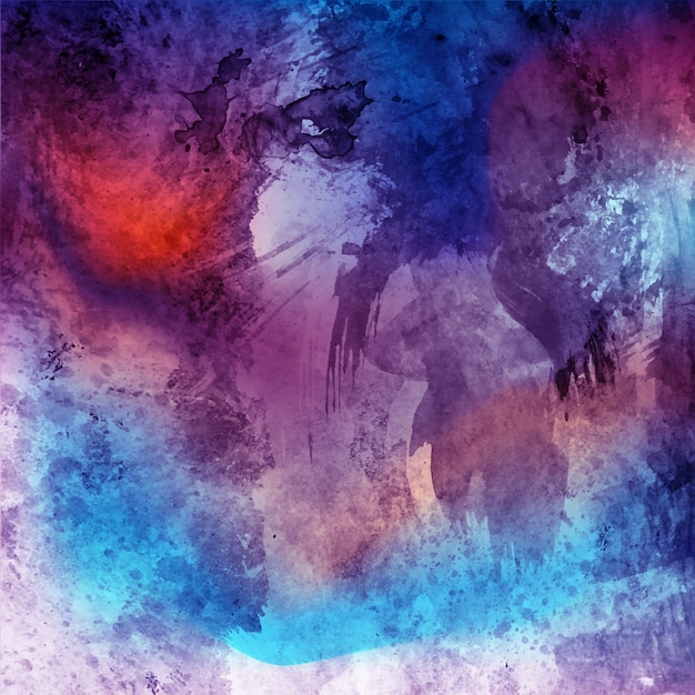 Watercolor Abstract Background with Grunge Effect
