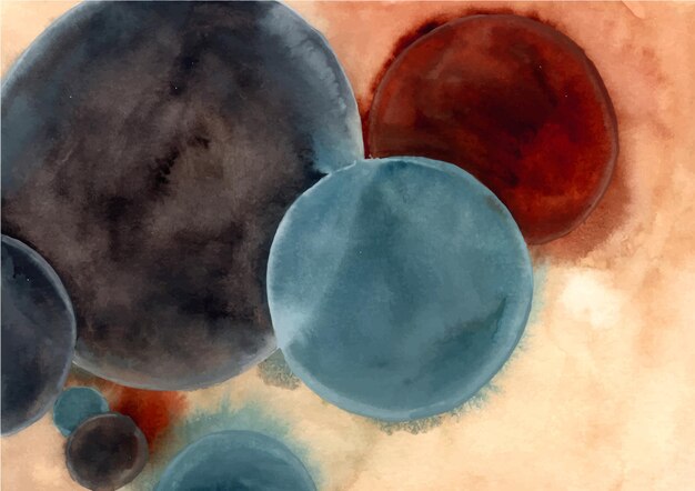 Watercolor abstract circles background