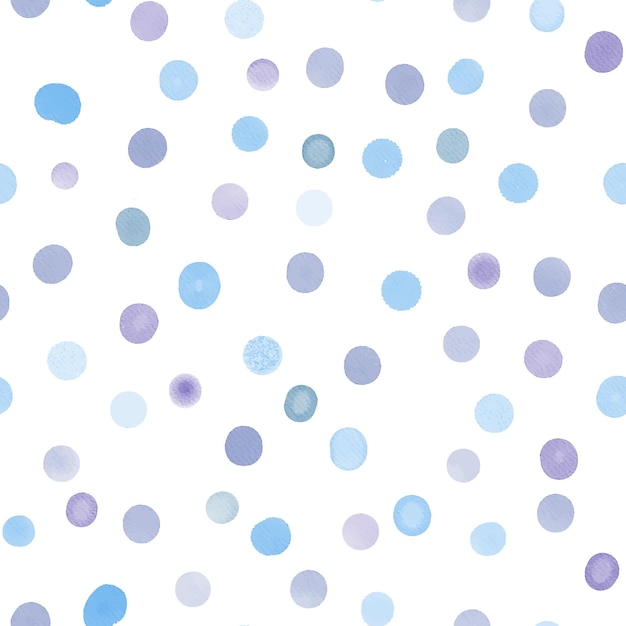 Free vector watercolor abstract circular spots seamless pattern