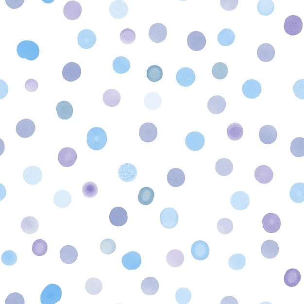 Watercolor abstract circular spots seamless pattern