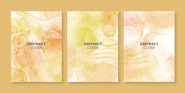 Watercolor  abstract  cover template