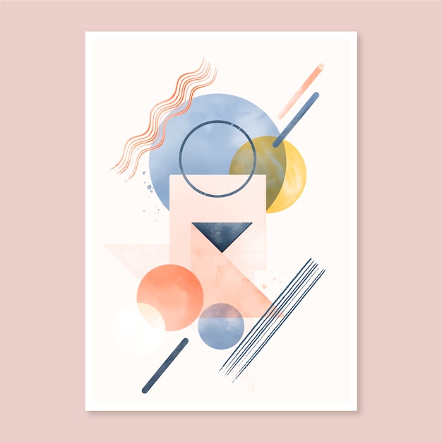 Watercolor abstract design illustration