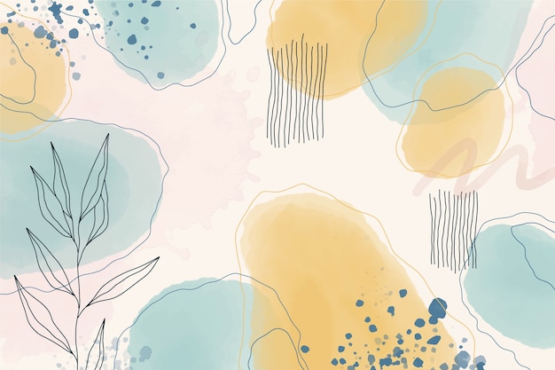 Free vector watercolor abstract doodle background