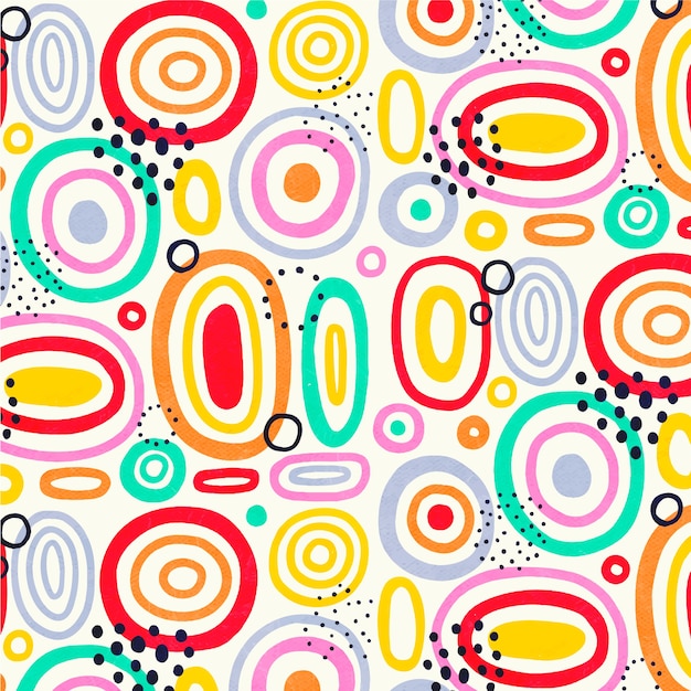 Reticolo di doodle astratto dell'acquerello