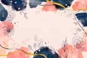 Free vector watercolor abstract floral background