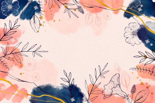 Бесплатное векторное изображение Акварель абстрактный цветочный фон