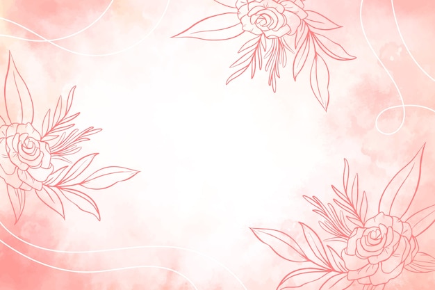 Free vector watercolor abstract floral background