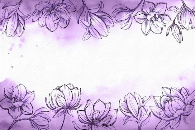 Watercolor abstract floral background