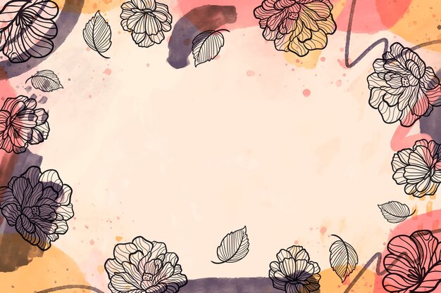 Free vector watercolor abstract floral background