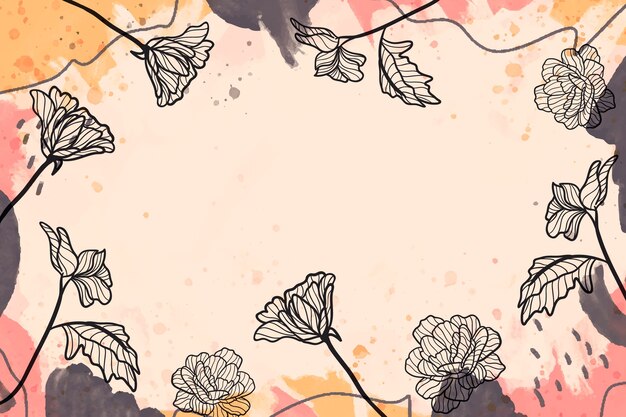 watercolor abstract floral background