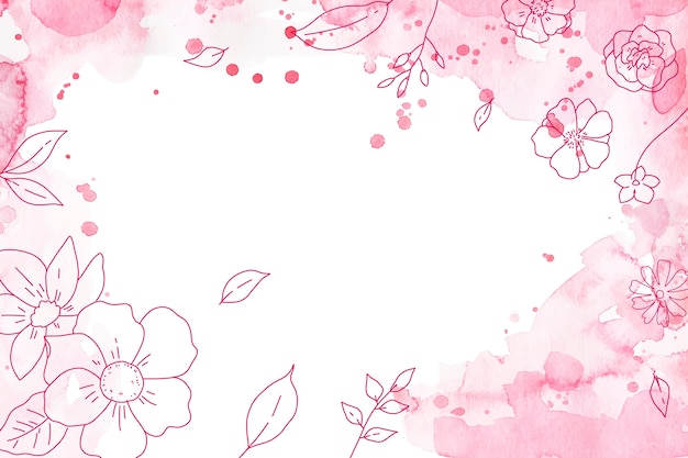 Free vector watercolor abstract floral background