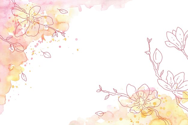 Watercolor abstract floral background