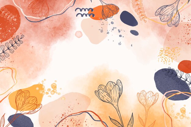 Watercolor abstract floral background