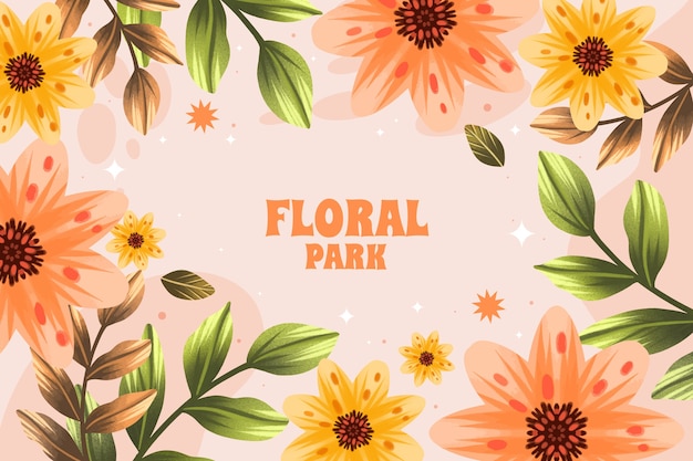 Free vector watercolor abstract floral background