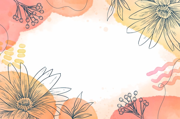 Free vector watercolor abstract floral background