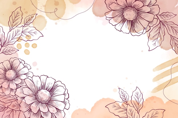 Free vector watercolor abstract floral background