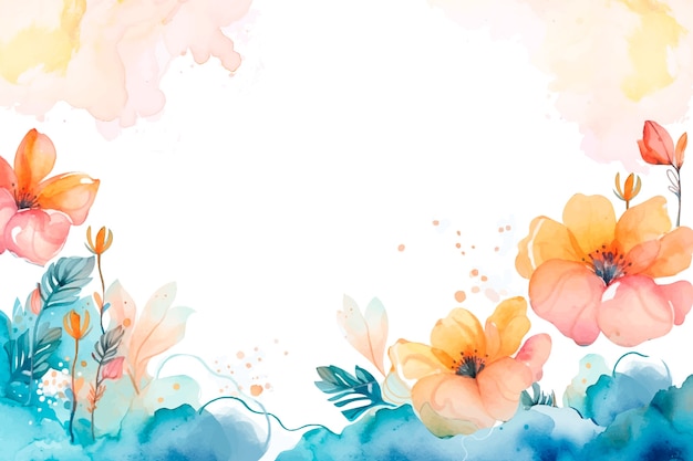 Free vector watercolor abstract floral background