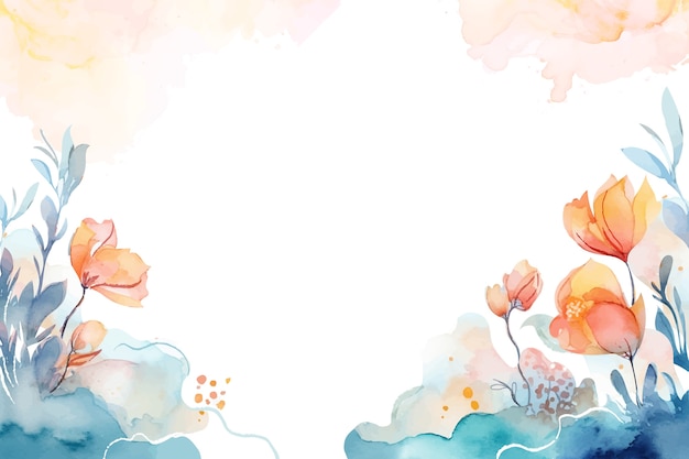 Free vector watercolor abstract floral background