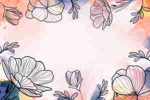 Free vector watercolor abstract floral background