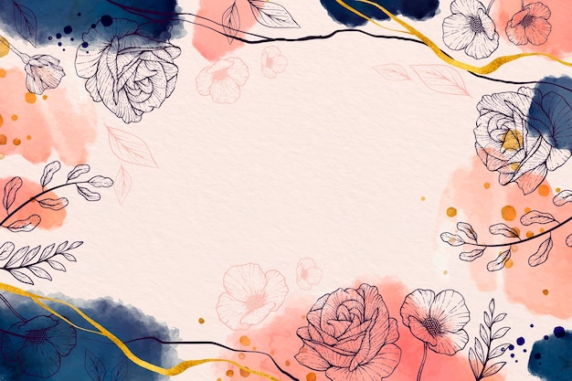 Бесплатное векторное изображение Акварель абстрактный цветочный фон