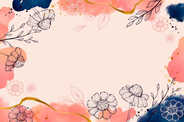 Free vector watercolor abstract floral background