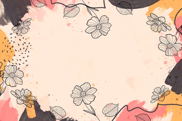 Free vector watercolor abstract floral background