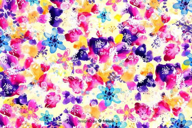 Watercolor abstract floral background