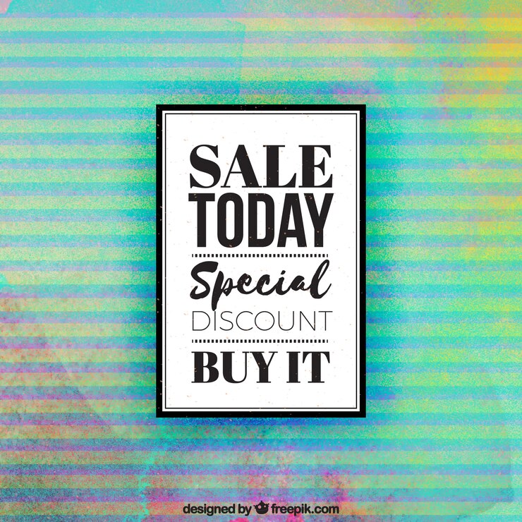 Free Vector watercolor abstract sale composition