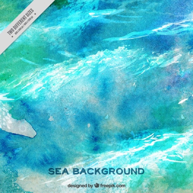 Free vector watercolor abstract sea background