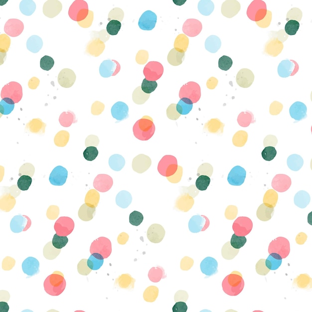 Free vector watercolor abstract seamless pattern with dots on texture