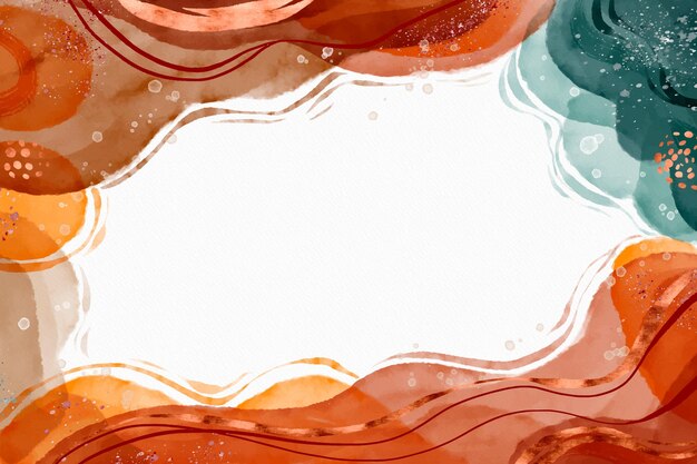 Watercolor abstract shapes background