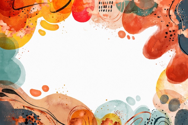 Watercolor abstract shapes background