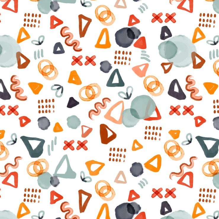 Free Vector watercolor abstract shapes pattern design