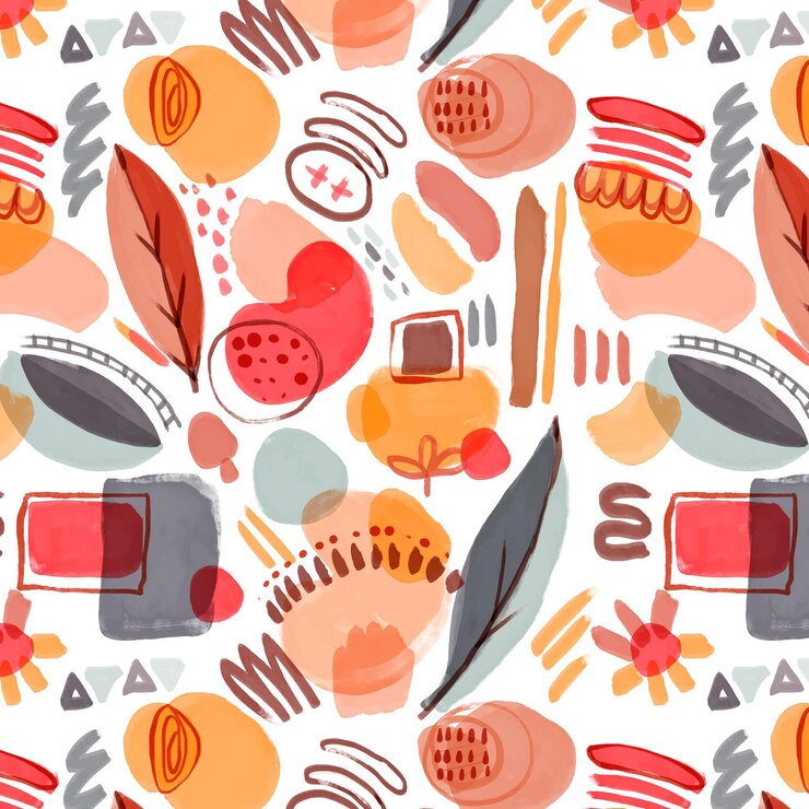 Free Vector watercolor abstract shapes pattern design