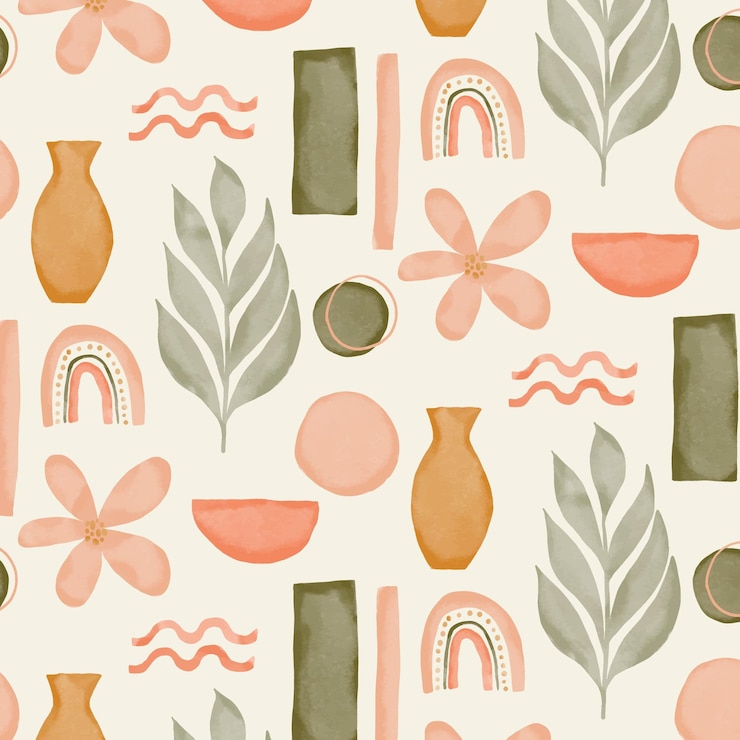 Free Vector watercolor abstract shapes pattern