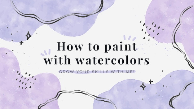 Watercolor abstract shapes youtube thumbnail