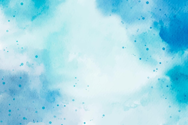 Watercolor abstract winter blue background