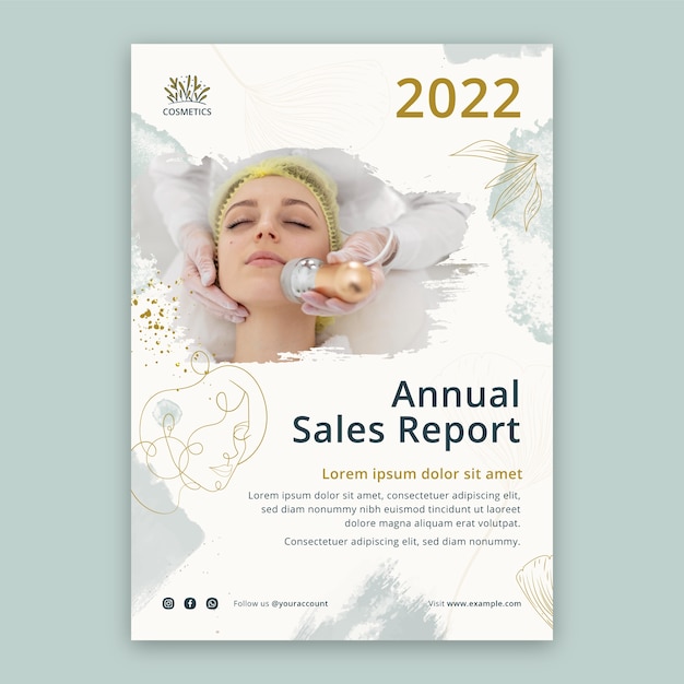 Free vector watercolor aesthetic medicine annual report