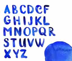 Бесплатное векторное изображение Акварель алфавит дизайн